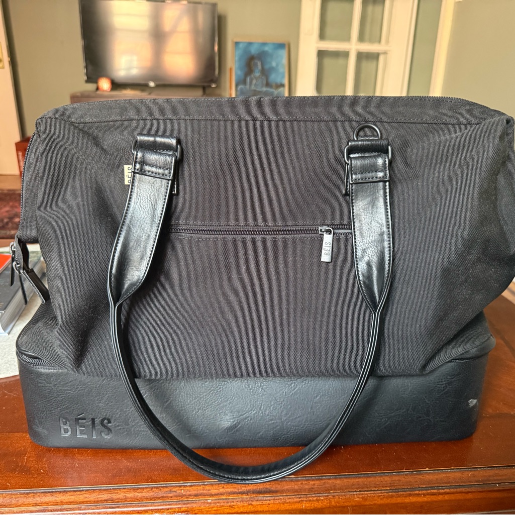Beis Black Duffel Weekender Bag